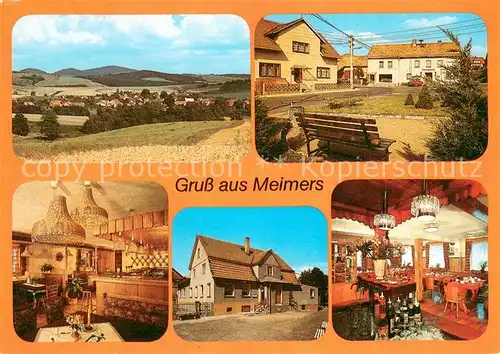 AK / Ansichtskarte Meimers_Bad_Liebenstein Dorfplatz Bauernbar Gemeindegaststaette Gaststube Meimers_Bad_Liebenstein
