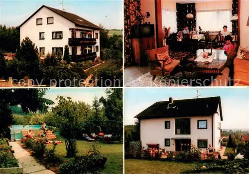 AK / Ansichtskarte Hofkirchen_Donau Pension Neff Gaststube Pool Hofkirchen Donau
