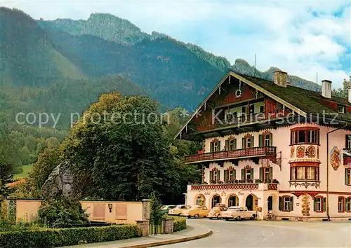 AK / Ansichtskarte Hohenaschau_Chiemgau Hotel Gasthof Zur Burg Hohenaschau Chiemgau