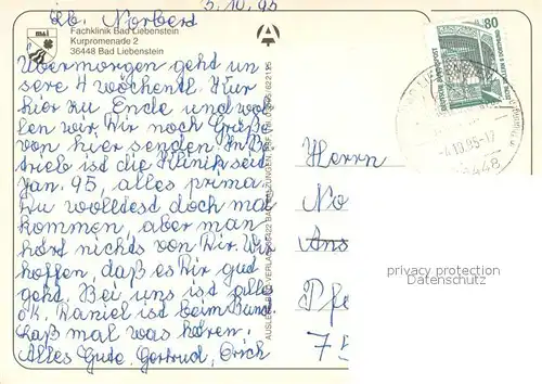 AK / Ansichtskarte Bad_Liebenstein Fachklinik Zimmer Speisesaal Hallenbad Bad_Liebenstein