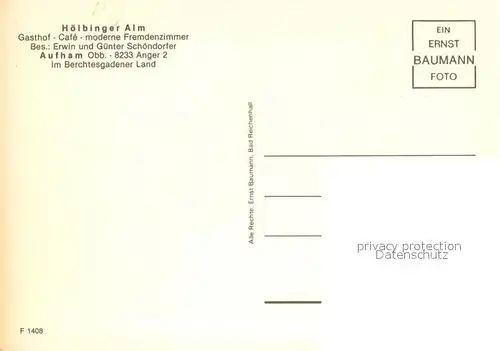 AK / Ansichtskarte Aufham_Anger Hoelbinger Alm Terrasse Aufham Anger