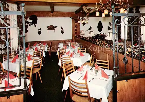 AK / Ansichtskarte Achslach Hotel Jaegerhof Gastraum Achslach