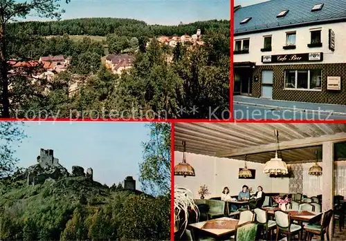 AK / Ansichtskarte Altenhammer_Neustadt Panorama Burgruine Cafe Baeckerei Beer Gaststube Altenhammer_Neustadt