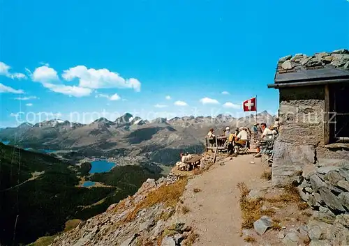 AK / Ansichtskarte Segantinihuette Blick vom Oberen Schafberg Segantinihuette