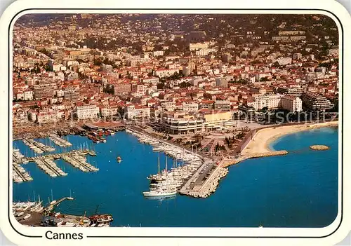 AK / Ansichtskarte Cannes_Alpes Maritimes Le Port et le Palais des Congres et des Festivals Vue aerienne Cannes Alpes Maritimes