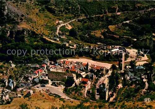 AK / Ansichtskarte Sainte Enimie Le Village Vue aerienne Sainte Enimie