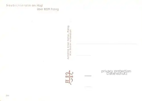 AK / Ansichtskarte Piding Berggaststaette Neubichler Alm am Hoegl Kirche Piding