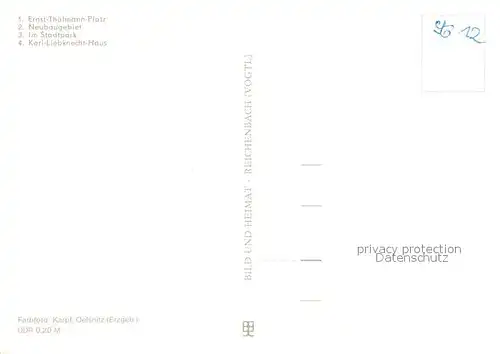 AK / Ansichtskarte Meerane Ernst Thaelmann Platz Neubaugebiet Im Stadtpark Karl Liebknecht Haus Meerane