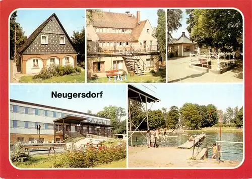 AK / Ansichtskarte Neugersdorf_Sachsen Umgebindehaus Jugendherberge Albert Funk Spreequelle Poliklinik Volksbad Neugersdorf Sachsen