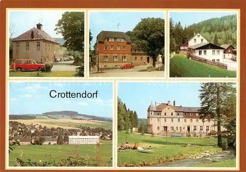 AK / Ansichtskarte Crottendorf_Erzgebirge Gasthof Glashuette der DP Betriebsferienheim Dietrichsmuehle Scheibenberg Genesungsheim Wolfner Muehle  