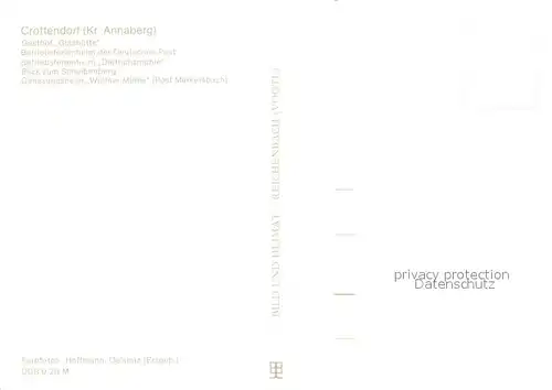 AK / Ansichtskarte Crottendorf_Erzgebirge Gasthof Glashuette der DP Betriebsferienheim Dietrichsmuehle Scheibenberg Genesungsheim Wolfner Muehle  