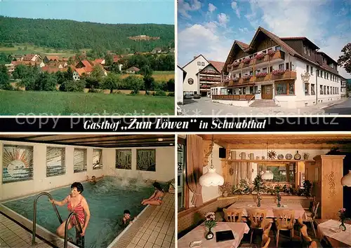 AK / Ansichtskarte Schwabthal Gasthof Pension Zum Loewen Restaurant Hallenbad Panorama Schwabthal