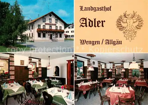 AK / Ansichtskarte Wengen_Kempten_Allgaeu Landgasthof Adler Restaurant Wengen_Kempten_Allgaeu