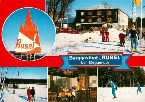 AK / Ansichtskarte Rusel Berggasthof Rusel Wintersportplatz Bayerischer Wald Rusel