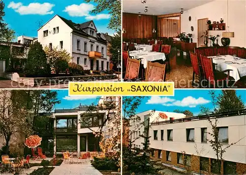 AK / Ansichtskarte Bad_Steben Kurpension Saxonia Restaurant Terrasse Bad_Steben