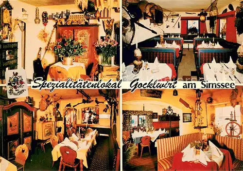 AK / Ansichtskarte Stephanskirchen_Simssee Spezialitaetenlokal Gocklwirt Restaurant Stephanskirchen Simssee