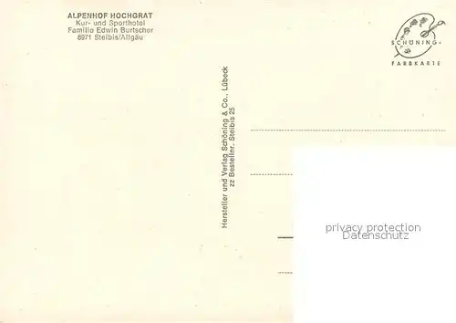 AK / Ansichtskarte Steibis Alpenhof Hochgrat Kur  und Sporthotel Steibis