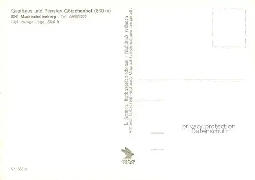 AK / Ansichtskarte Marktschellenberg Gasthaus Pension Goetschenhof Restaurant Fremdenzimmer Berchtesgadener Alpen Marktschellenberg