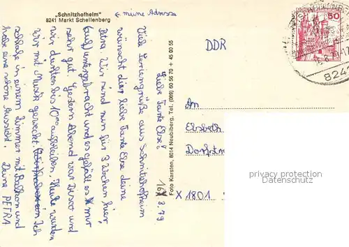 AK / Ansichtskarte Marktschellenberg Schnitzhofheim Gesamtansicht mit Alpenpanorama Marktschellenberg