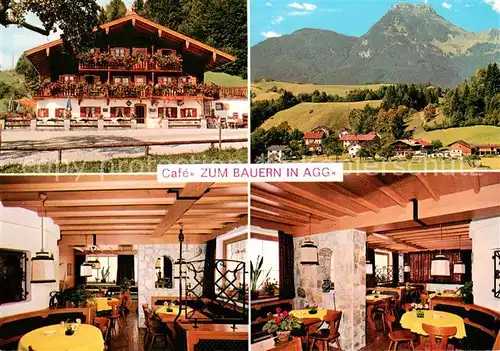AK / Ansichtskarte Oberaudorf Cafe Pension Gasthof Zum Bauern in Agg Alpen Oberaudorf