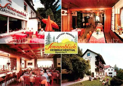 AK / Ansichtskarte Heimbuchenthal Gasthof Pension Sonnenblick Restaurant Garten Terrasse Heimbuchenthal