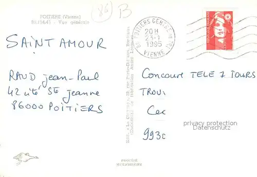 AK / Ansichtskarte Poitiers_Vienne Vue generale aerienne Poitiers Vienne