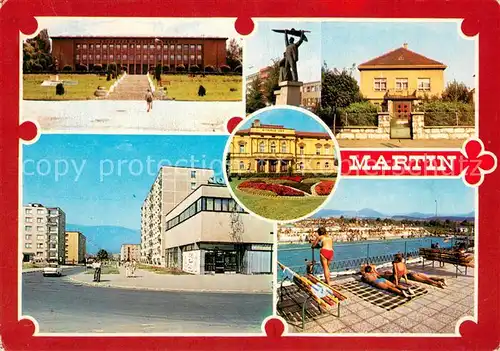 AK / Ansichtskarte Martin_Slowakische_Republik Slovenske narodne muzeum Susosie virazstva pracujuceho Tudu Atelier narodneho umelca Martina Benku Nove sidlisko Kupalisko Divadlo SNP Martin_Slowakische