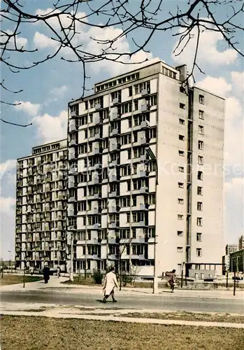 AK / Ansichtskarte Warszawa Wiezowce u zbiegu ulic Starzynskiego i Stalingradzkiej Warszawa