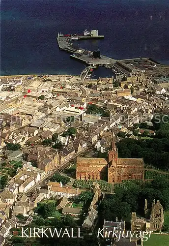 AK / Ansichtskarte Kirkwall St Magnus Cathedral Air view Kirkwall