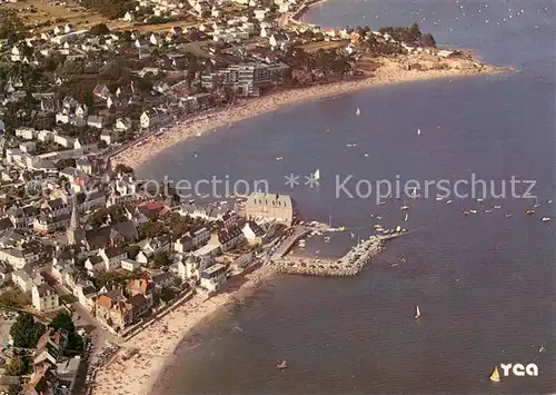 AK / Ansichtskarte Lorient_Morbihan_Bretagne Le Port et la Plage de Larmor Vue aerienne Lorient_Morbihan_Bretagne