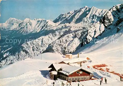 AK / Ansichtskarte Grainau Hochalm mit Karwendel und Wetterstein Grainau