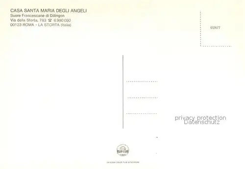 AK / Ansichtskarte Roma_Rom Casa Santa Maria degli Angeli Roma_Rom