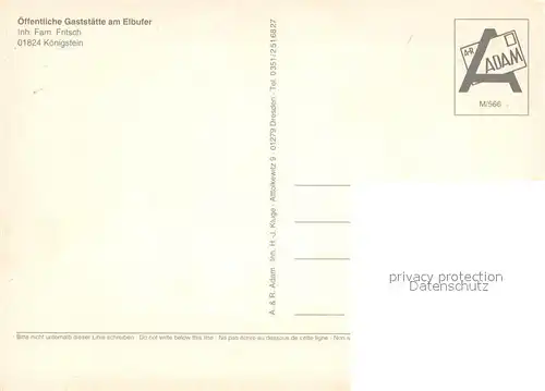 AK / Ansichtskarte Koenigstein_Saechsische_Schweiz Gaststaette am Elbufer Camping Klause Panorama Elbtal Tafelberg Koenigstein_Saechsische