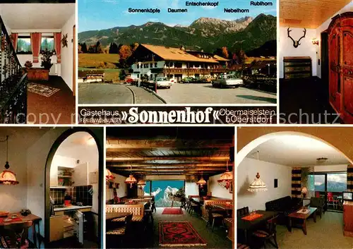 AK / Ansichtskarte Obermaiselstein Gaestehaus Sonnenhof Restaurant Ferienwohnungen Allgaeuer Alpen Obermaiselstein