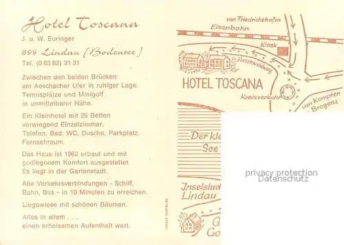 AK / Ansichtskarte Lindau_Bodensee Hotel Toscana Restaurant Hafen Leuchtturm Parkanlagen Lindau Bodensee