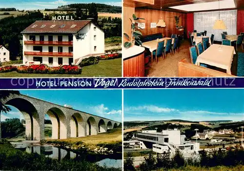 AK / Ansichtskarte Rudolphstein Hotel Pension Vogel Rasthof Frankenwald Autobahnbruecke Rudolphstein