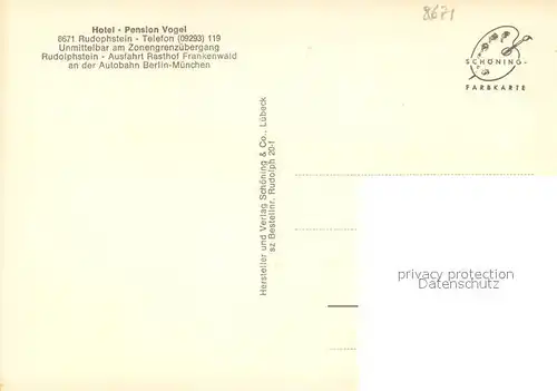 AK / Ansichtskarte Rudolphstein Hotel Pension Vogel Rasthof Frankenwald Autobahnbruecke Rudolphstein