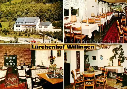 AK / Ansichtskarte Willingen_Sauerland Hotel Pension Laerchenhof Restaurant Kaminzimmer Willingen_Sauerland