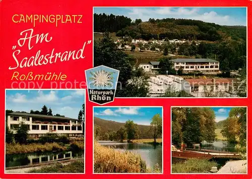 AK / Ansichtskarte Weikersgrueben Campingplatz Rossmuehle Gaststaette Landschaftspanorama Saale 