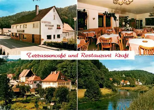 AK / Ansichtskarte Rupprechtstegen Terrassencafe Restaurant Kraft Partie an der Pegnitz Rupprechtstegen