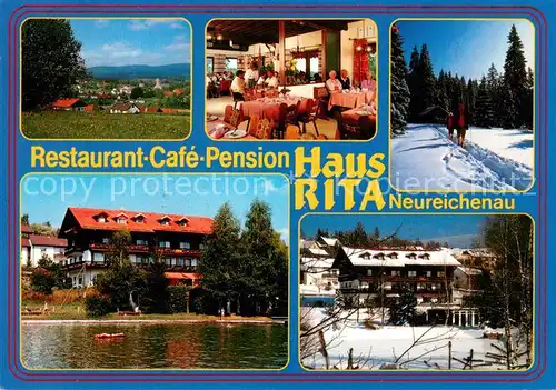 AK / Ansichtskarte Neureichenau Restaurant Cafe Pension Haus Rita Schwimmbad Wintersport Loipe Skilanglauf Neureichenau