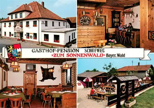 AK / Ansichtskarte Schoefweg Gasthof Pension Zum Sonnenwald Bayerischer Wald Schoefweg