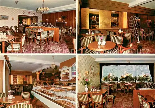 AK / Ansichtskarte Westerland_Sylt Cafe Konditorei Wien Gastraum Verkaufstheke Westerland_Sylt