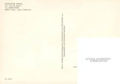 AK / Ansichtskarte Zech_Bodensee Gasthaus Nagel Restaurant Terrasse Hafen Leuchtturm Bayerischer Loewe Badestrand Landschaftspanorama Zech Bodensee