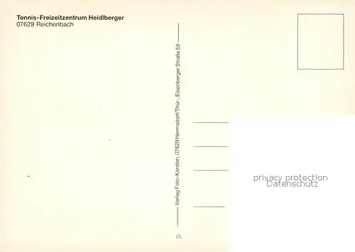 AK / Ansichtskarte Reichenbach_Hermsdorf Tennis Freizeitzentrum Heidlberger Reichenbach Hermsdorf