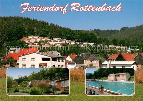 AK / Ansichtskarte Rottenbach_Thueringen Feriendorf Bungalows Freibad Rottenbach Thueringen