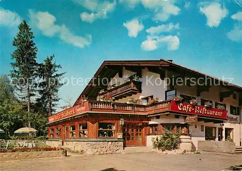 AK / Ansichtskarte Neuhaus_Schliersee Cafe Restaurant Poststueberl Neuhaus Schliersee