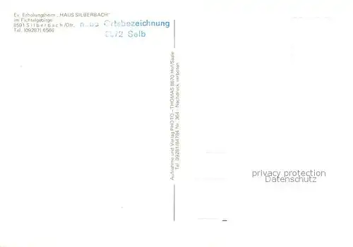 AK / Ansichtskarte Silberbach_Eger Erholungsheim Haus Silberbach im Fichtelgebirge Gaestezimmer Silberbach Eger