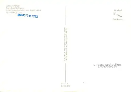 AK / Ansichtskarte Silbersbach Osserhotel Restaurant Silbersbach