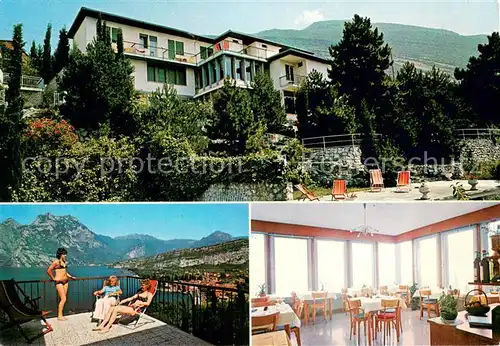 AK / Ansichtskarte Torbole_Lago_di_Garda Villa Tetto dOro Terrasse Gastraum Torbole_Lago_di_Garda